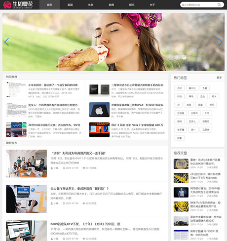 响应式博客自媒体运营类网站
